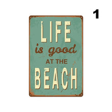 Load image into Gallery viewer, Beach Bar Seaside Resort Inn Hotel House Tin Sign Retro Metal Poster Plaque  (8 X 12 Inches)