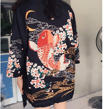 Load image into Gallery viewer, Japanese Kimono  Jiu Jitsu Harajuku Kimono Floral Kawaii Long Plus Size