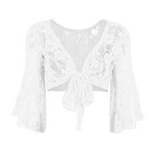 Load image into Gallery viewer, Long Flare Sleeve Belly Dance Butterfly Lace Top