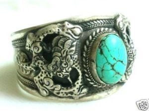 Tibetan Tribal Jewelry Tibetan Silver & Turquoise Bracelet