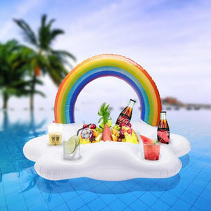 Pool party beach style rainbow cloud wine cola beer drink cushion