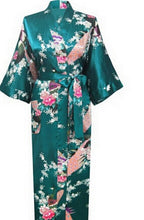 Load image into Gallery viewer, RB015 Satin Robes for Brides Wedding Robe Sleepwear Silk Pijama Casual Bathrobe Animal Rayon Long Nightgown Women Kimono XXXL