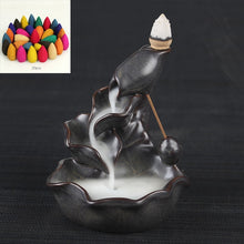 Load image into Gallery viewer, Waterfall Backflow Buddhist Aroma Censer for Tea house with 20 Incense Cones