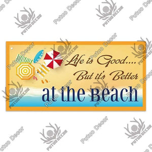 Summer Signs Decorative Plaque Wood Wall Plaque Wooden Signs for Beach House