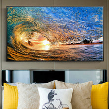 Load image into Gallery viewer, Surfing Ocean Sea Waves Wall Art