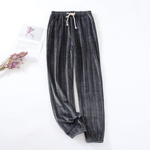 Load image into Gallery viewer, Japanese style autumn and winter couple sleep velvet trousers