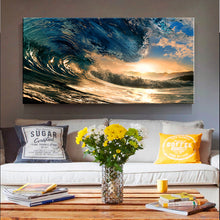 Load image into Gallery viewer, Surfing Ocean Sea Waves Wall Art