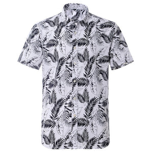 Mens Cotton Hawaiian Shirt Floral Patterns