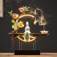 Load image into Gallery viewer, Handmade Waterfall Backflow Incense Burner with Flower Censer
