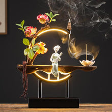 Load image into Gallery viewer, Handmade Waterfall Backflow Incense Burner with Flower Censer