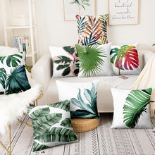 Load image into Gallery viewer, Tropical Palm Leaf  Decorative Throw Pillow 45*45cm