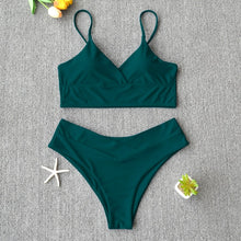 Load image into Gallery viewer, Push Up Swimwear Vest Bikini Set Brazilian