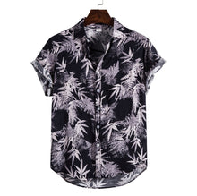 Load image into Gallery viewer, Linen Batik Short Sleeve Tropical Print Shirt