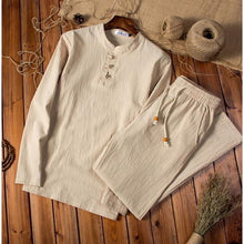 Load image into Gallery viewer, Spring and Summer Asian Style New Linen Long Sleeve Pantsuits