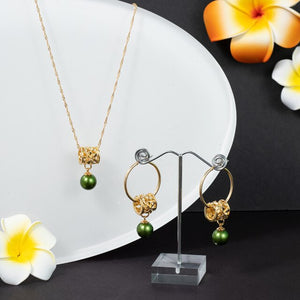 Polynesian Plumeria Necklace Set