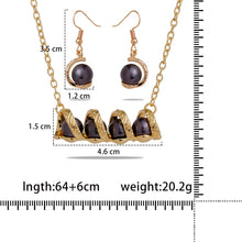 Load image into Gallery viewer, Hawaiian Jewelry Sets Plumeria Dangling Drop Pearl Earrings