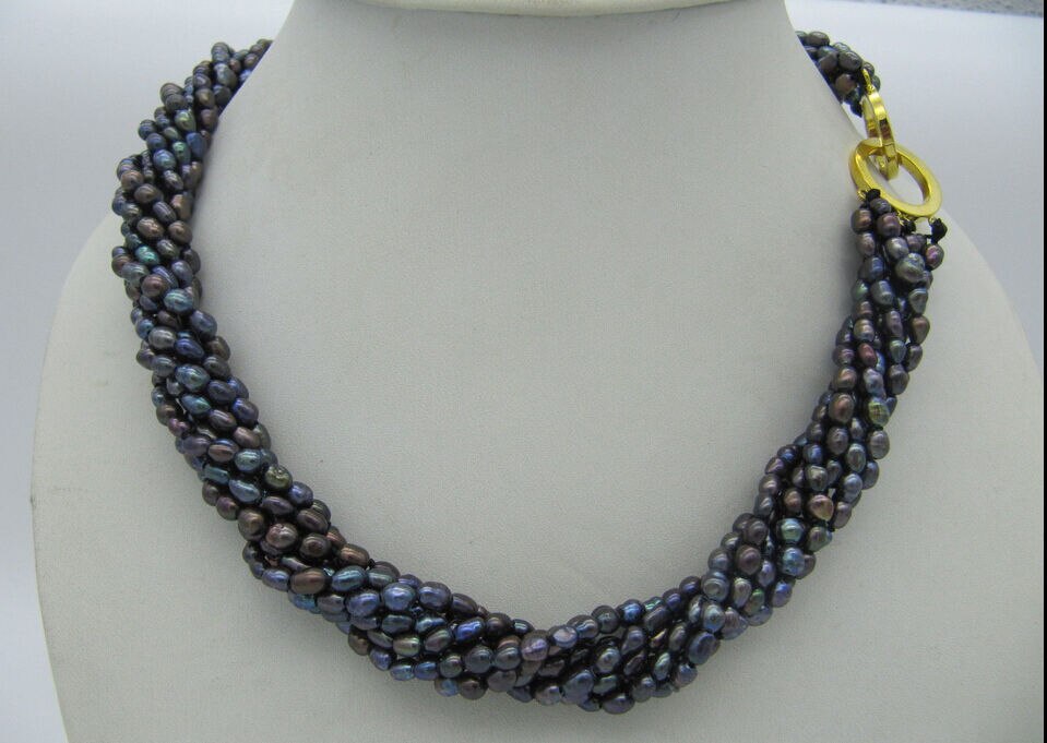 AAAA Black Tahitian pearl necklace