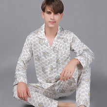 Load image into Gallery viewer, Couples Luxury Silky Jacquard Matching Pijamas
