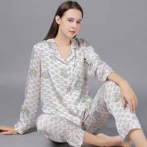 Couples Luxury Silky Jacquard Matching Pijamas