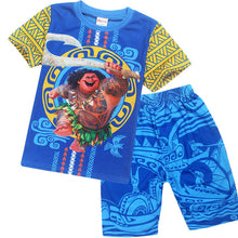 Load image into Gallery viewer, MOANA Summer Children Clothing Set Baby Moana Maui T-shirts Sport Suit for Boys Girl T Shirt 2 Pcs Clothes + Pants Kids Top Tees
