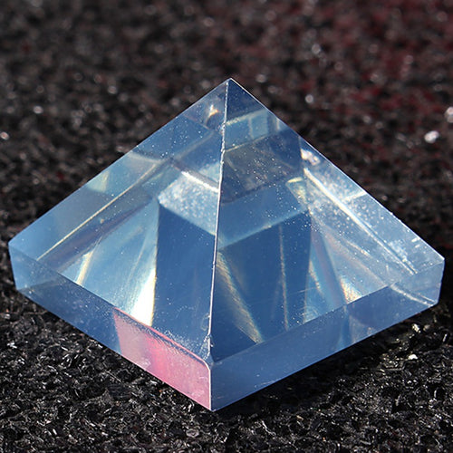 Wholesale 1PC Clear Pyramid Crystal Reiki Energy Charged Healing Gemstone for Home Decor Ornaments Crafts Gift 24*24*20mm