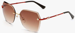 Retro Crystal Rimless Sunglasses Women Brand Fashion Sun Glasses Woman Shades oculos de sol occhiali da sole donna