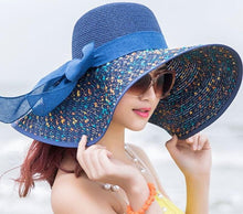 Load image into Gallery viewer, Large Brim Floppy Floppy Hat Sun Hat Beach Women Hat Foldable Summer UV Protect Travel Casual Hat Female