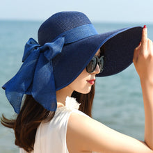 Load image into Gallery viewer, Large Brim Floppy Floppy Hat Sun Hat Beach Women Hat Foldable Summer UV Protect Travel Casual Hat Female