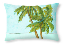 Load image into Gallery viewer, Beach Palm Blue I Throw Pillow