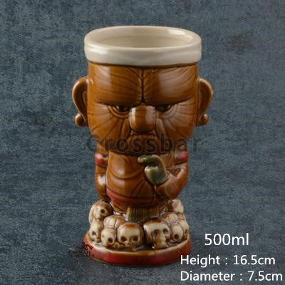 500ml Hawaii Tiki Mugs Cocktail Cup Ceramic  Mug