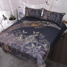 Load image into Gallery viewer, Golden Dolphin Bedding Set Queen King Bohemian
