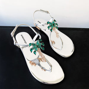 Rhinestone Embellished Jewel Sandals