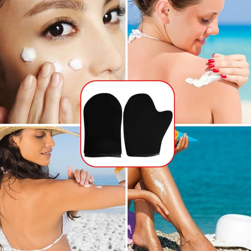 Reusable Body Self Tan Applicator Tanning Gloves Cream Lotion Mousse Body Cleaning Glove Self Tanner