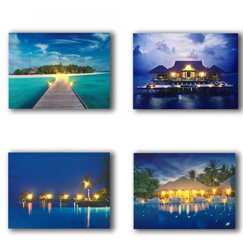 Led Canvas Painting Maldives