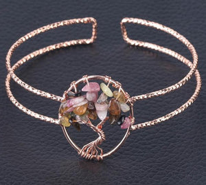 Natural Stone Rose Gold Color Bracelet