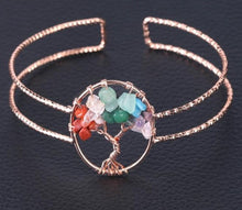 Load image into Gallery viewer, Natural Stone Rose Gold Color Bracelet