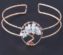 Load image into Gallery viewer, Natural Stone Rose Gold Color Bracelet