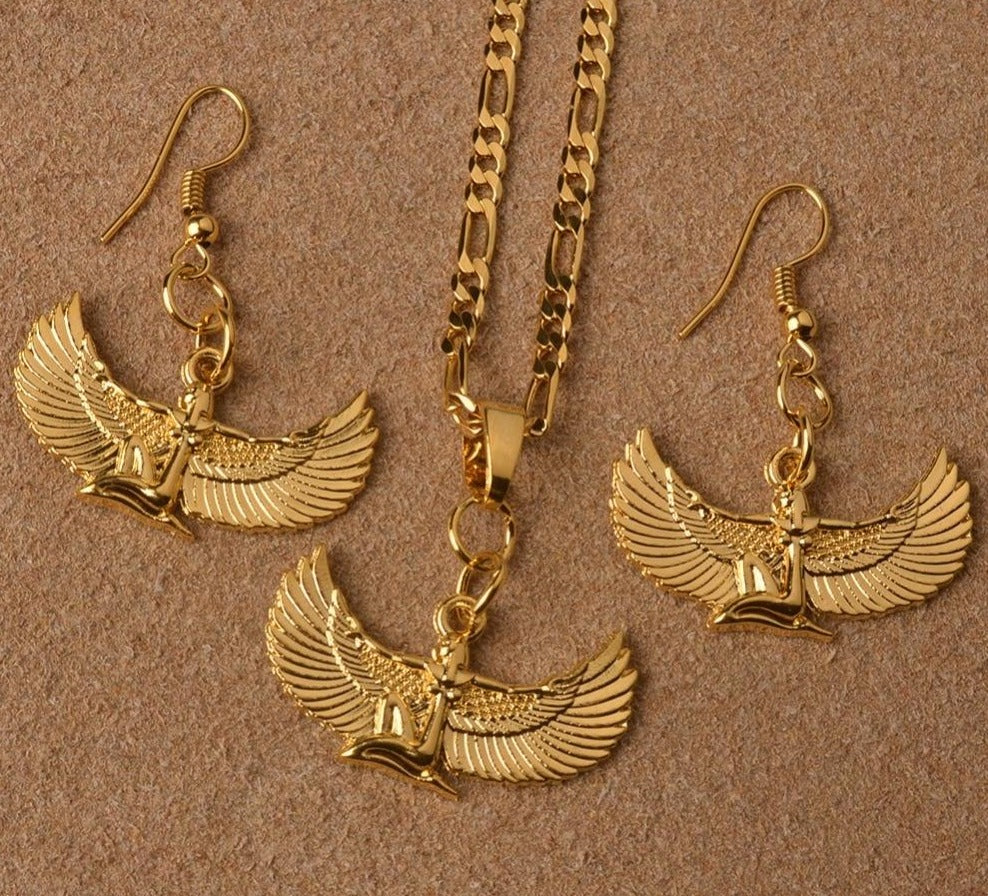 Egyptian Goddess Necklace Earrings sets
