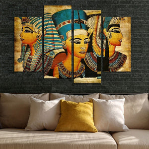 4pcs Large Modern Egyptian Pharaoh Canvas Print Oil Painting Home Decor Wall Art