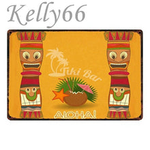 Load image into Gallery viewer, TIKI BAR ALOHA NIGHT PARTY METAL PLAQUE 20 x 30cm