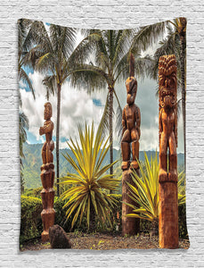 Tropical Island Wall Hanging Tapestry