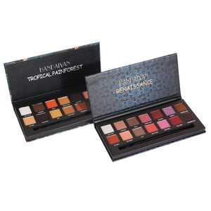 Tropical Rainforest 14 color eye shadow palette Shimmer Matte, water proof