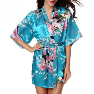 Satin Robes Kimono for Brides