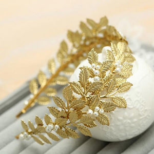 Goddess Hairband Gold Leaf Crown Headpiece
