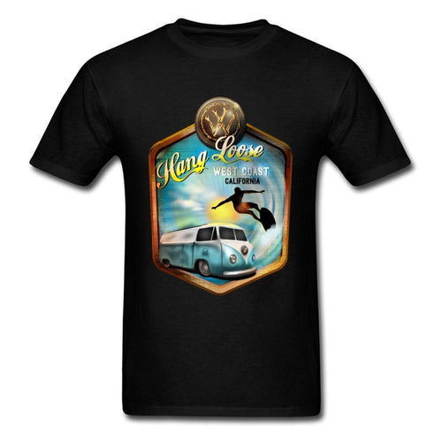 Hang Loose Surfer Crew Neck Pure Cotton Tees