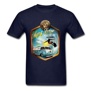 Hang Loose Surfer Crew Neck Pure Cotton Tees