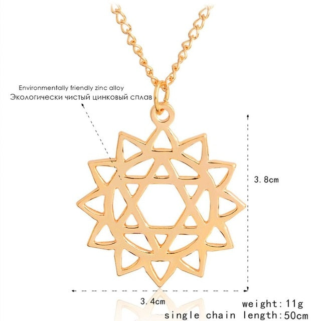 Sacred geometry reiki mala healing necklace