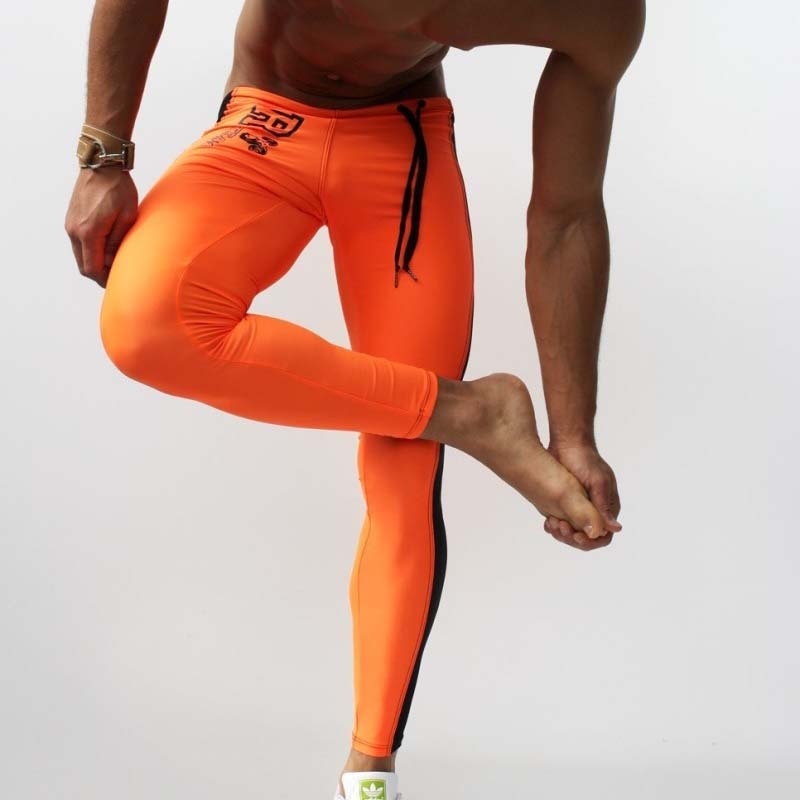 Leggings sport homme Gris Orange  Ezabel articles Fitness Danse Yoga