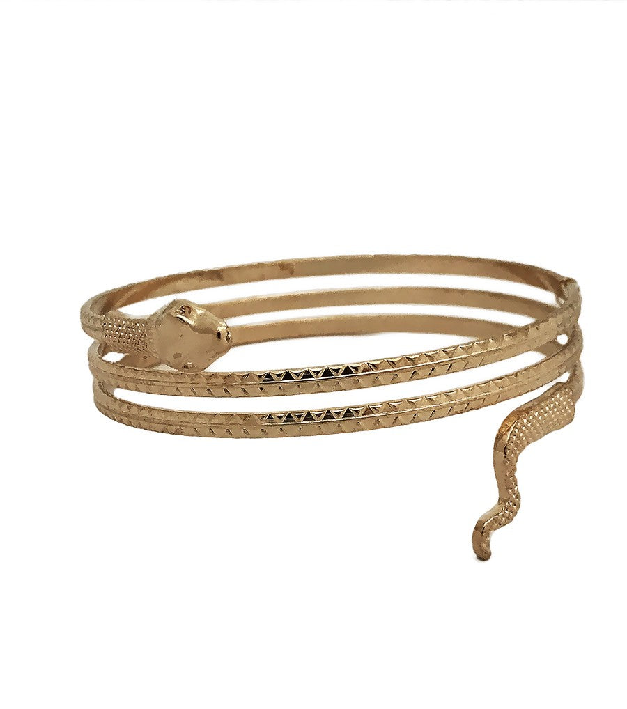 Snake Multi Wire Gold Bracelet
