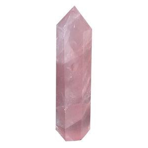 Natural Rock Pink Quartz Crystal Reiki Healing Crystal Stone Points Wand Hot Sale